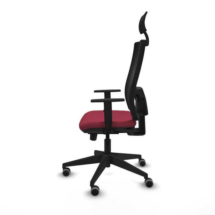 PIQUERAS Y CRESPO Silla de oficina Horna con mecanismo Sincro/Traslack, Granate y Negro PIQUERAS Y CRESPO Silla de oficina Horna con mecanismo Sincro/Traslack, Granate y Negro