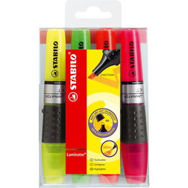 Stabilo Estuche 4 Marcadores Fluorescentes Luminator Trazo 2/5mm Multicolor