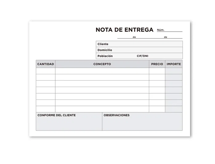 Liderpapel Talonario de entregas 8º original t128 apaisado