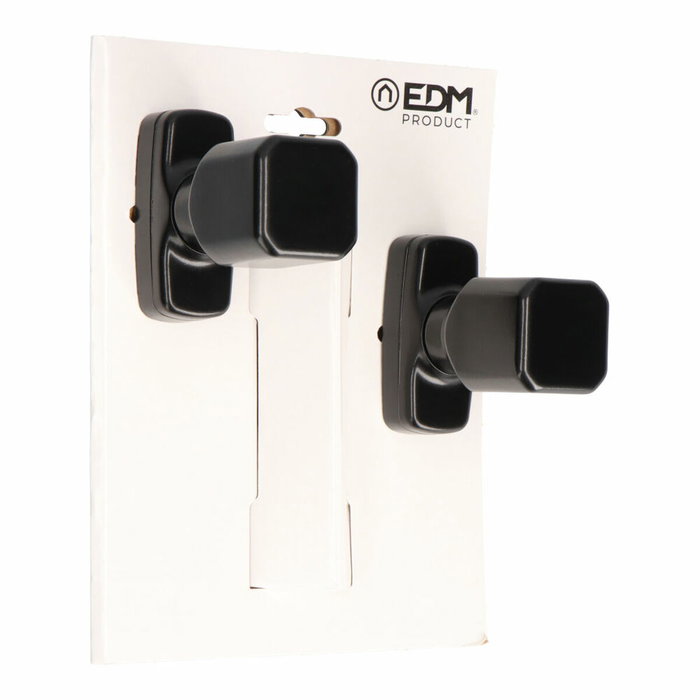 Edm Juego de pomo recuperable 6807 acabado negro Edm Juego de pomo recuperable 6807 acabado negro