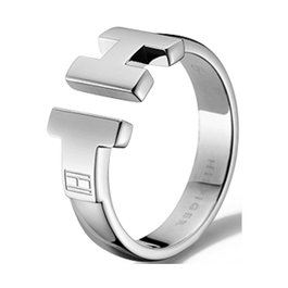 Tommy Hilfiger Anillo 2700864C para Mujer en Acero Inoxidable Gris, Talla 54