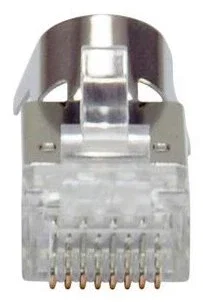 Equip 121148 Conector RJ45 Macho Cat8.1 Blindado para Cable de Red de 24 AWG, Color Plata, Chapado en Oro, Pack de 50 Unidades