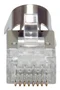 Equip 121148 Conector RJ45 Macho Cat8.1 Blindado para Cable de Red de 24 AWG, Color Plata, Chapado en Oro, Pack de 50 Unidades