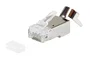 Equip 121148 Conector RJ45 Macho Cat8.1 Blindado para Cable de Red de 24 AWG, Color Plata, Chapado en Oro, Pack de 50 Unidades