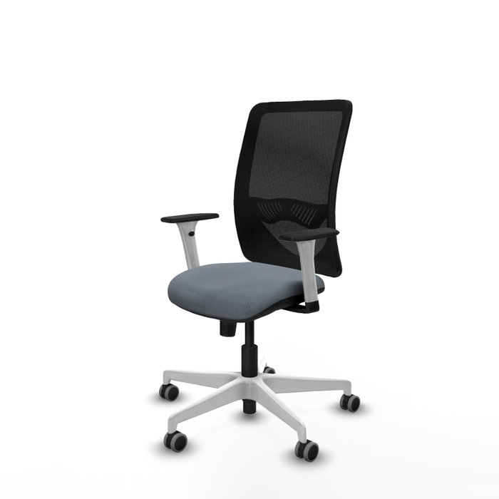 PIQUERAS Y CRESPO Silla de oficina Zulema con mecanismo Sincro, Gris y Negro