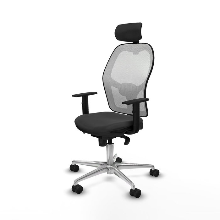 PIQUERAS Y CRESPO Silla de oficina Jorquera con mecanismo Sincro, Gris oscuro y Blanco PIQUERAS Y CRESPO Silla de oficina Jorquera con mecanismo Sincro, Gris oscuro y Blanco