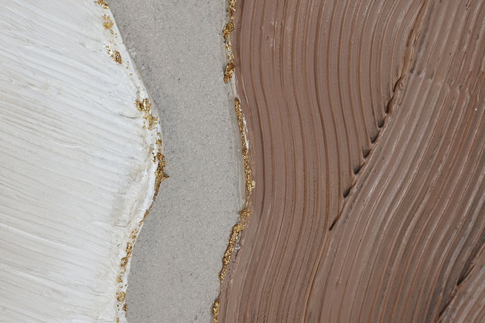 DKD Home Decor Cuadro Abstracto Blanco Marron 3 x 100 x 50 cm (2 Unidades)