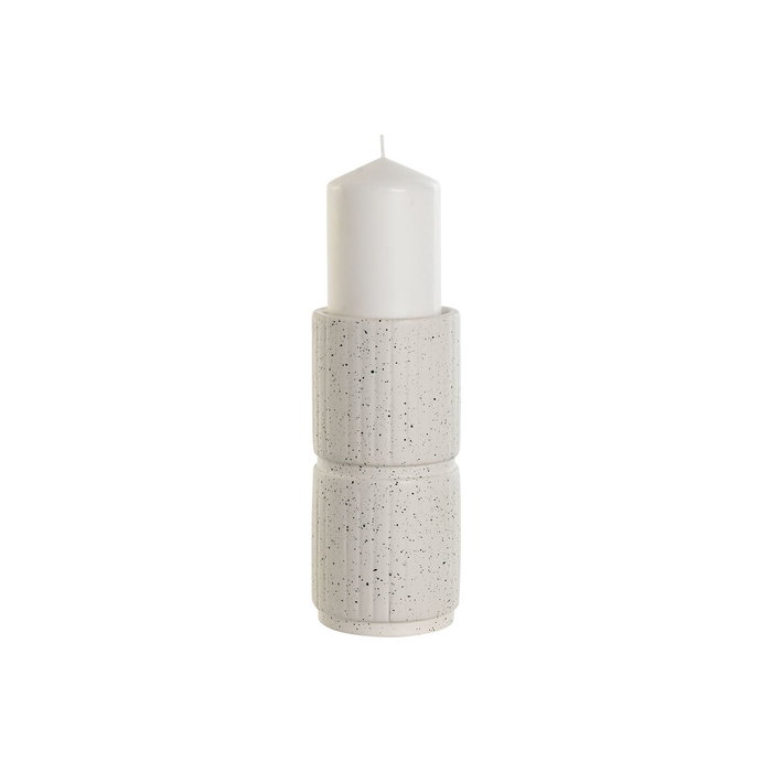 DKD Home Decor Set de 2 Velas de Cera de Parafina con Soporte de Cerámica