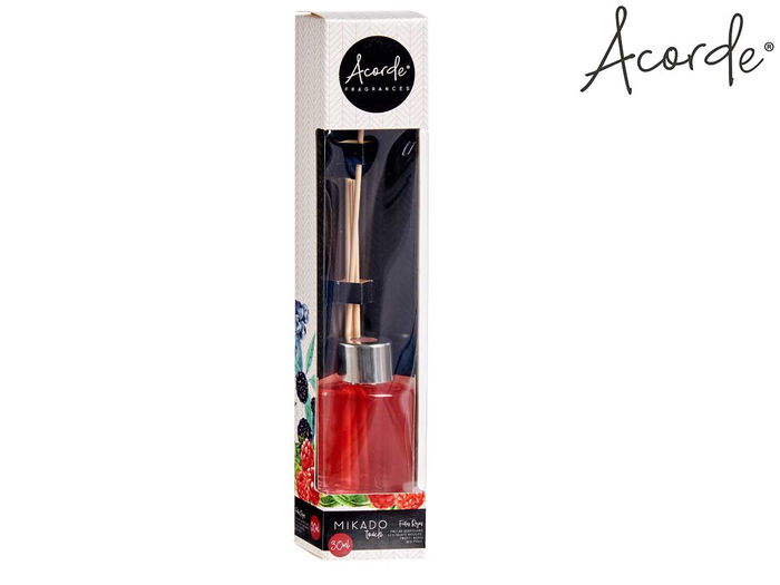 Acorde Mikado 30 ml Frutos Rojos 4x7x2 cm (Set de 24)