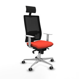 PIQUERAS Y CRESPO Silla de oficina Horna con Mecanismo Sincro, Naranja y Negro