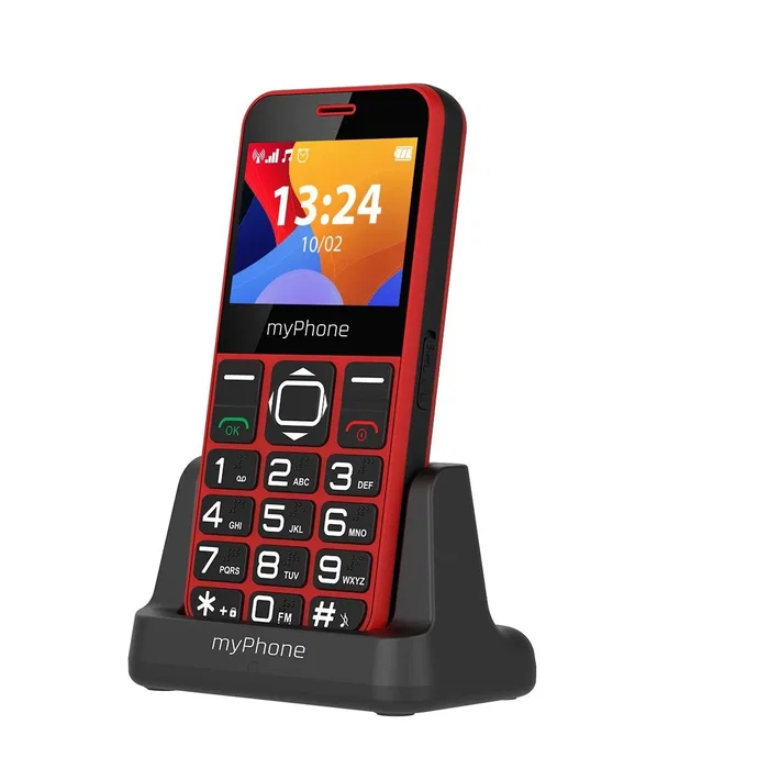 myPhone Halo 3 Teléfono Rojo Con Estación de Carga