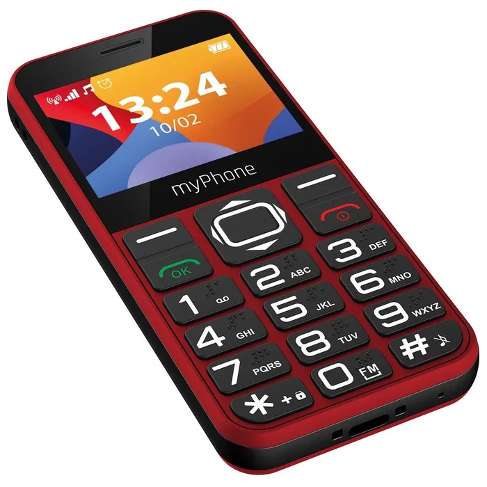 myPhone Halo 3 Teléfono Rojo Con Estación de Carga