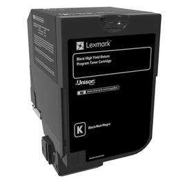 Lexmark Tóner 74C2HK0 / 74C2HK0 Negro XXL - Cartucho de Tinta Compatible para Impresoras Lexmark
