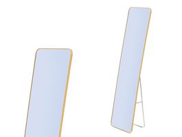 Giftdecor Espejo Rectangular de Oro con Soporte, 36 x 146 x 1.7 cm, Vidrio