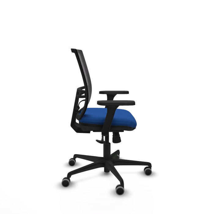 PIQUERAS Y CRESPO Silla de oficina Yunquera con mecanismo Sincro, Azul y Negro