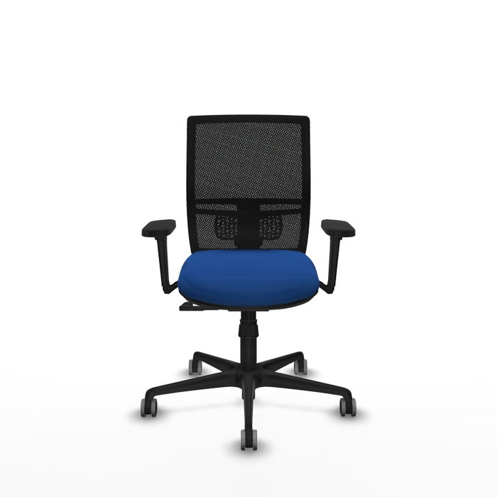 PIQUERAS Y CRESPO Silla de oficina Yunquera con mecanismo Sincro, Azul y Negro