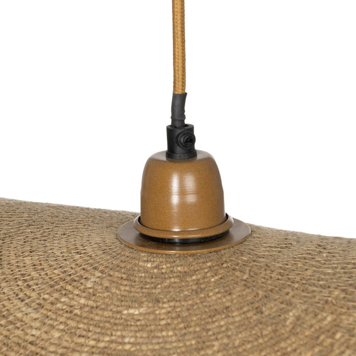 Lampara Techo Natural Fibra Natural 78 X 78 X 8 cm Lampara Techo Natural Fibra Natural 78 X 78 X 8 cm