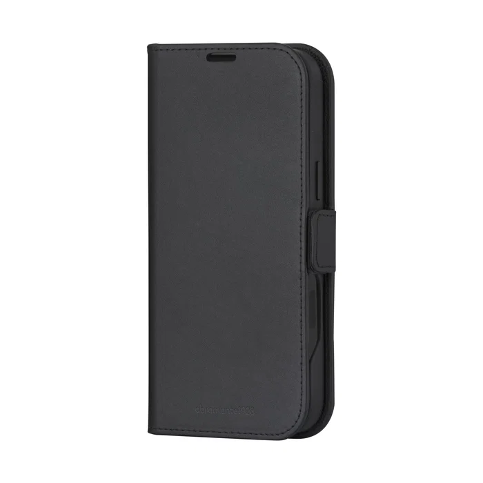 dbramante1928 Lynge Funda Folio con Magsafe para iPhone 16, 15.5 cm (6.1"), Cuero Negro - Bolsillo para Tarjetas y Cierre Magnético