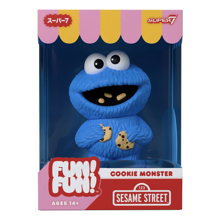 Super7 Sesame Street Cookie Monster Figura Soft Vinyl FUN! FUN! Wave 02
