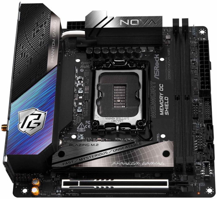 ASRock Phantom Gaming Z890I Nova WiFi Mini ITX LGA 1851 Intel Z890 ASRock Phantom Gaming Z890I Nova WiFi Mini ITX LGA 1851 Intel Z890