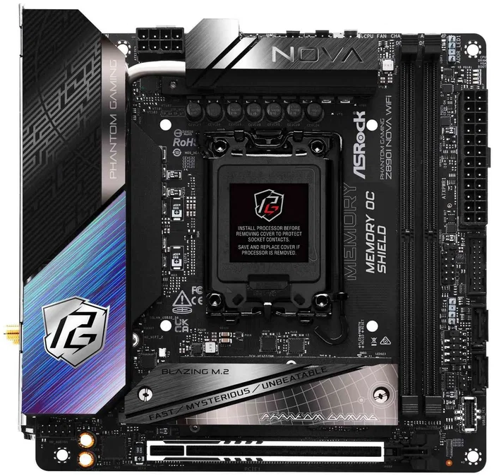 ASRock Phantom Gaming Z890I Nova WiFi Mini ITX LGA 1851 Intel Z890 ASRock Phantom Gaming Z890I Nova WiFi Mini ITX LGA 1851 Intel Z890