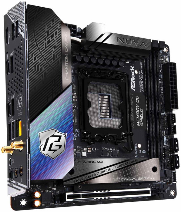 ASRock Phantom Gaming Z890I Nova WiFi Mini ITX LGA 1851 Intel Z890 ASRock Phantom Gaming Z890I Nova WiFi Mini ITX LGA 1851 Intel Z890