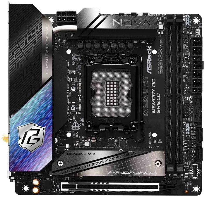 ASRock Phantom Gaming Z890I Nova WiFi Mini ITX LGA 1851 Intel Z890 ASRock Phantom Gaming Z890I Nova WiFi Mini ITX LGA 1851 Intel Z890