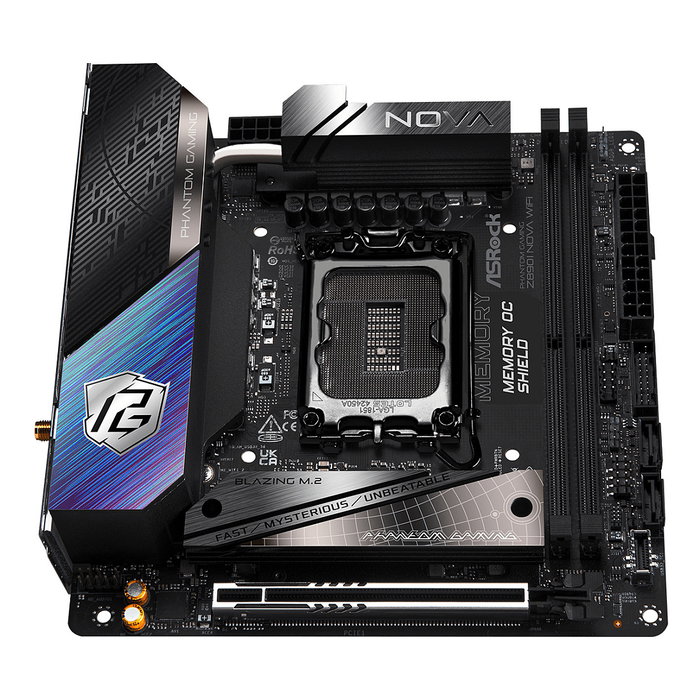 ASRock Z890I Nova WiFi, Mini ITX, Intel Z890, LGA 1851, DDR5 128GB, Wi-Fi 7, Bluetooth 5.4, 3x M.2, PCIe 5.0, Thunderbolt 4, 5GbE, Realtek ALC4082