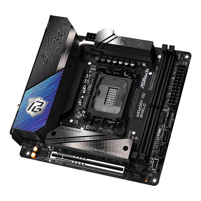 ASRock Z890I Nova WiFi, Mini ITX, Intel Z890, LGA 1851, DDR5 128GB, Wi-Fi 7, Bluetooth 5.4, 3x M.2, PCIe 5.0, Thunderbolt 4, 5GbE, Realtek ALC4082