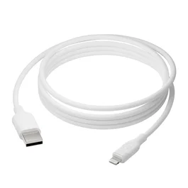 Dbramante1928 CB25ALWH7086 Cable USB A Macho a Lightning Macho 2.5 m Blanco - 100% Plástico Reciclado, Sostenible