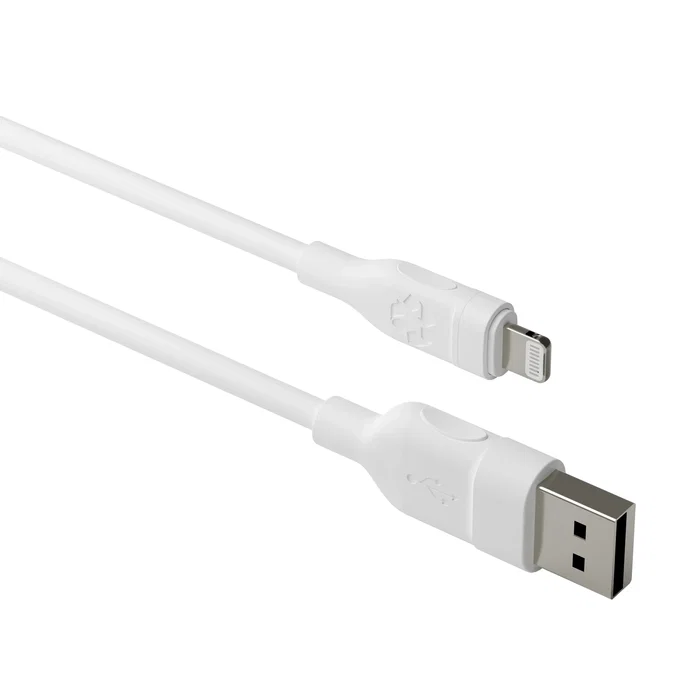 Dbramante1928 CB25ALWH7086 Cable USB A Macho a Lightning Macho 2.5 m Blanco - 100% Plástico Reciclado, Sostenible