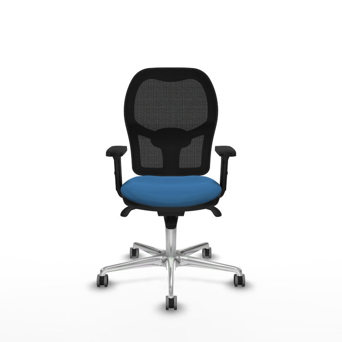 PIQUERAS Y CRESPO Silla de oficina Jorquera con mecanismo Sincro, Azul claro y Negro PIQUERAS Y CRESPO Silla de oficina Jorquera con mecanismo Sincro, Azul claro y Negro