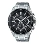Casio Edifice EFR-552D-1AVUEF Reloj Hombre Cuarzo Acero Brazalete Plata Dial Negro Cronómetro 10 ATM