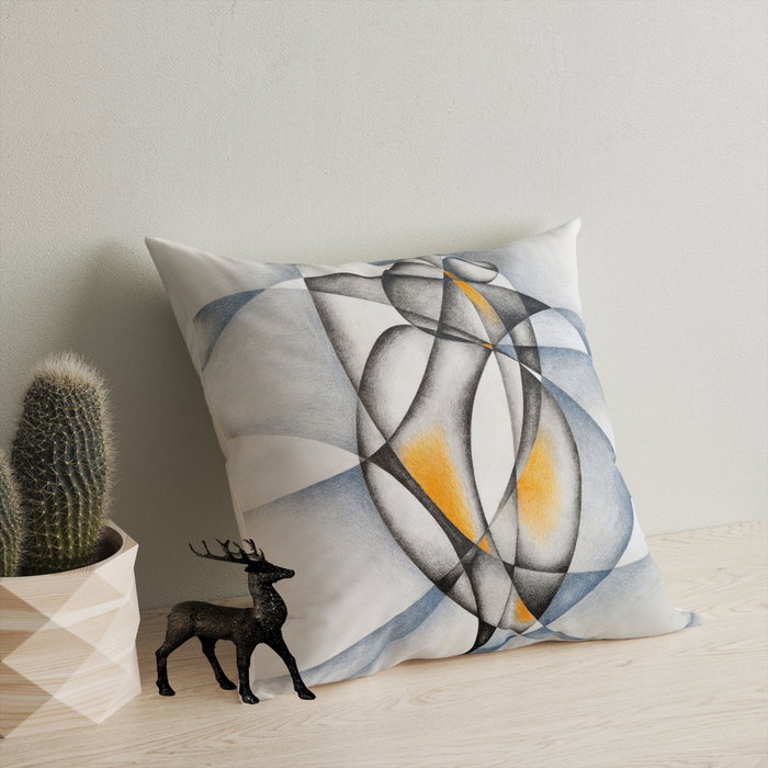 Aberto Design Cojín 43x43 cm, 50% Algodón/50% Poliéster, Relleno Silicona, Cremallera Oculta, Lavable y Planchable, para Decoración Hogar