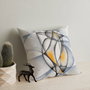 Aberto Design Cojín 43x43 cm, 50% Algodón/50% Poliéster, Relleno Silicona, Cremallera Oculta, Lavable y Planchable, para Decoración Hogar