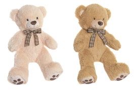 DKD Home Decor Peluche Oso Beige Marron 50x50x45 cm (2 Unidades)