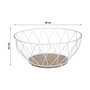 Secret Of Gourmet Frutero metálico Baltik blanco/madera ø28 cm