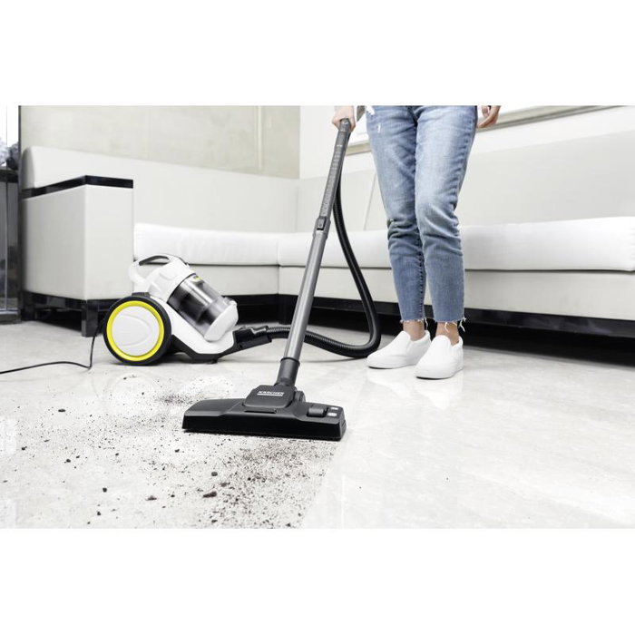 Kärcher Aspirador VC 3, Color Blanco, Capacidad 0.6 Litros - Referencia 1.198-053.0 / 11980530