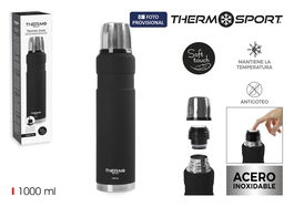 Thermosport Termo Acero Negro 1000 ml (6 Unidades)