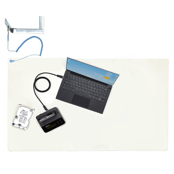 Startech Alfombrilla Antiestática para Reparación Electrónica con Cable de Toma a Tierra Removible 60cm x 120cm