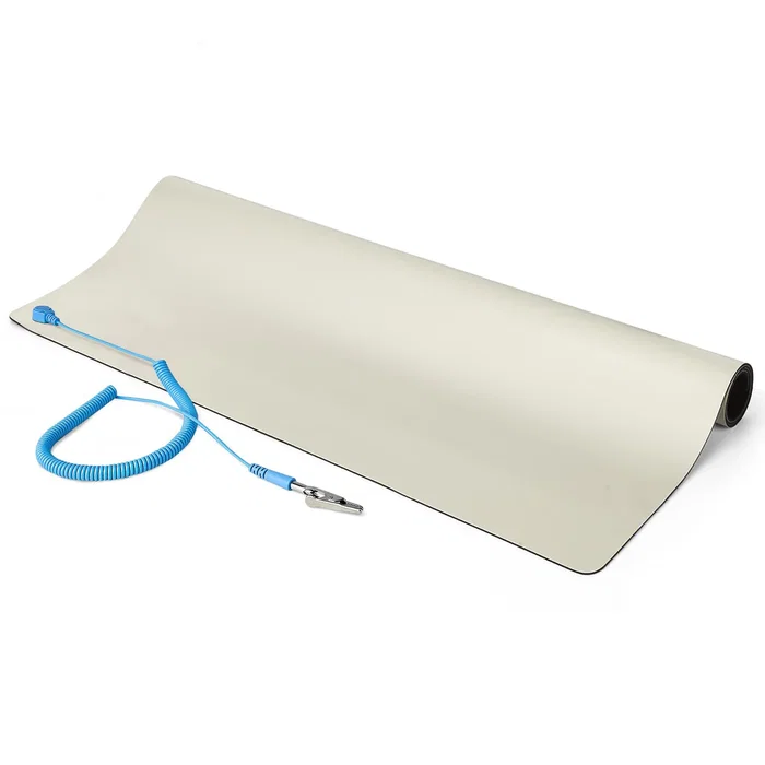 Startech LG-ANTI-STATIC-MAT Alfombrilla Antiestática para Escritorio ESD 60x120cm - Beige PVC 2mm con Cable de Tierra de 2m