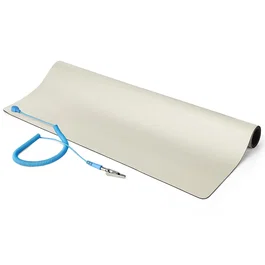 Startech LG-ANTI-STATIC-MAT Alfombrilla Antiestática para Escritorio ESD 60x120cm - Beige PVC 2mm con Cable de Tierra de 2m