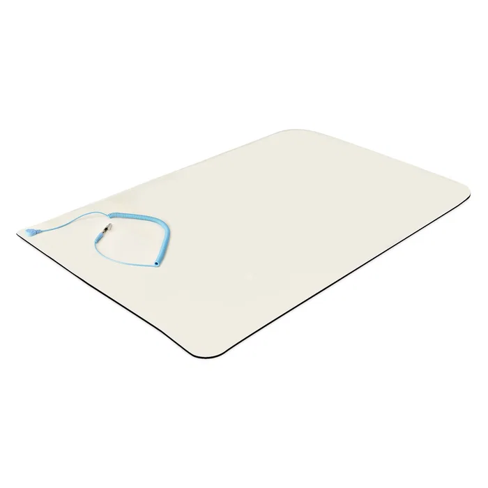 Startech LG-ANTI-STATIC-MAT Alfombrilla Antiestática para Escritorio ESD 60x120cm - Beige PVC 2mm con Cable de Tierra de 2m