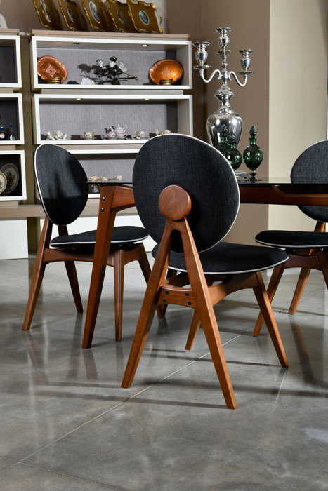 Hanah Home Touch v2 Sillas Escandinavas Antracita Madera de Carpe Lino Confort y Estilo
