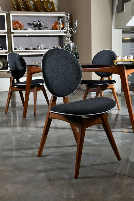 Hanah Home Touch v2 Sillas Escandinavas Antracita Madera de Carpe Lino Confort y Estilo