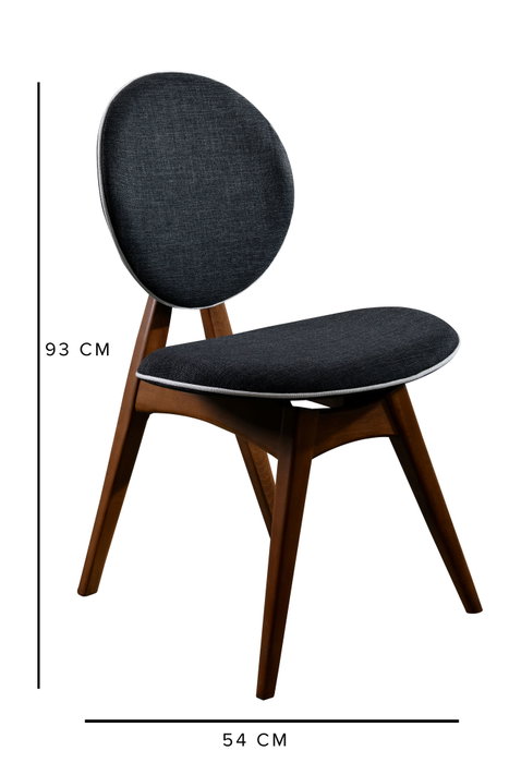 Hanah Home Touch v2 Sillas Escandinavas Antracita Madera de Carpe Lino Confort y Estilo