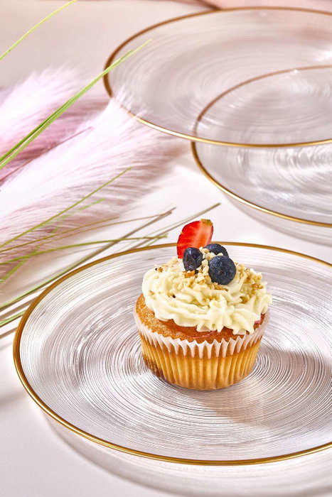 Hermia Set 6 Platos para Postre de Vidrio Transparente 21 cm Hermia Set 6 Platos para Postre de Vidrio Transparente 21 cm