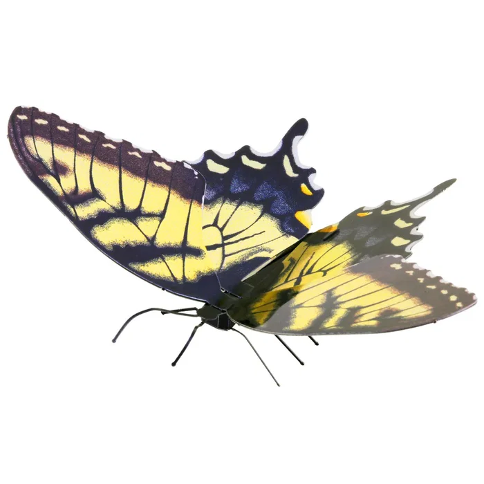 Metal Earth Maqueta 3D Metal Fascinations Tiger Swallowtail - Mariposa - Juego de Construcción sin Pegamento ni Soldadura - Nivel Fácil - Para Niños y Niñas