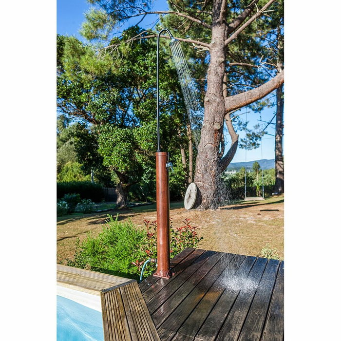Gre Ducha de PVC con aspecto madera y acumulador de 9 l
