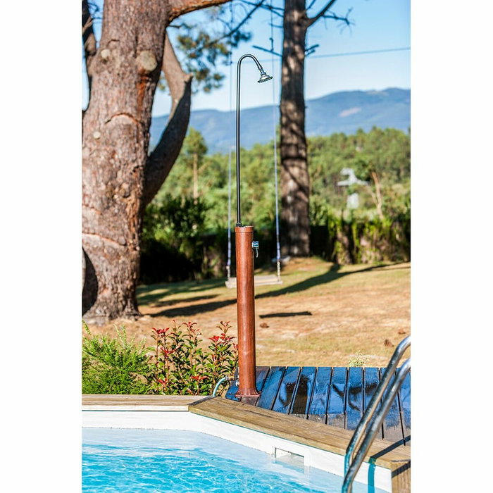 Gre Ducha de PVC con aspecto madera y acumulador de 9 l